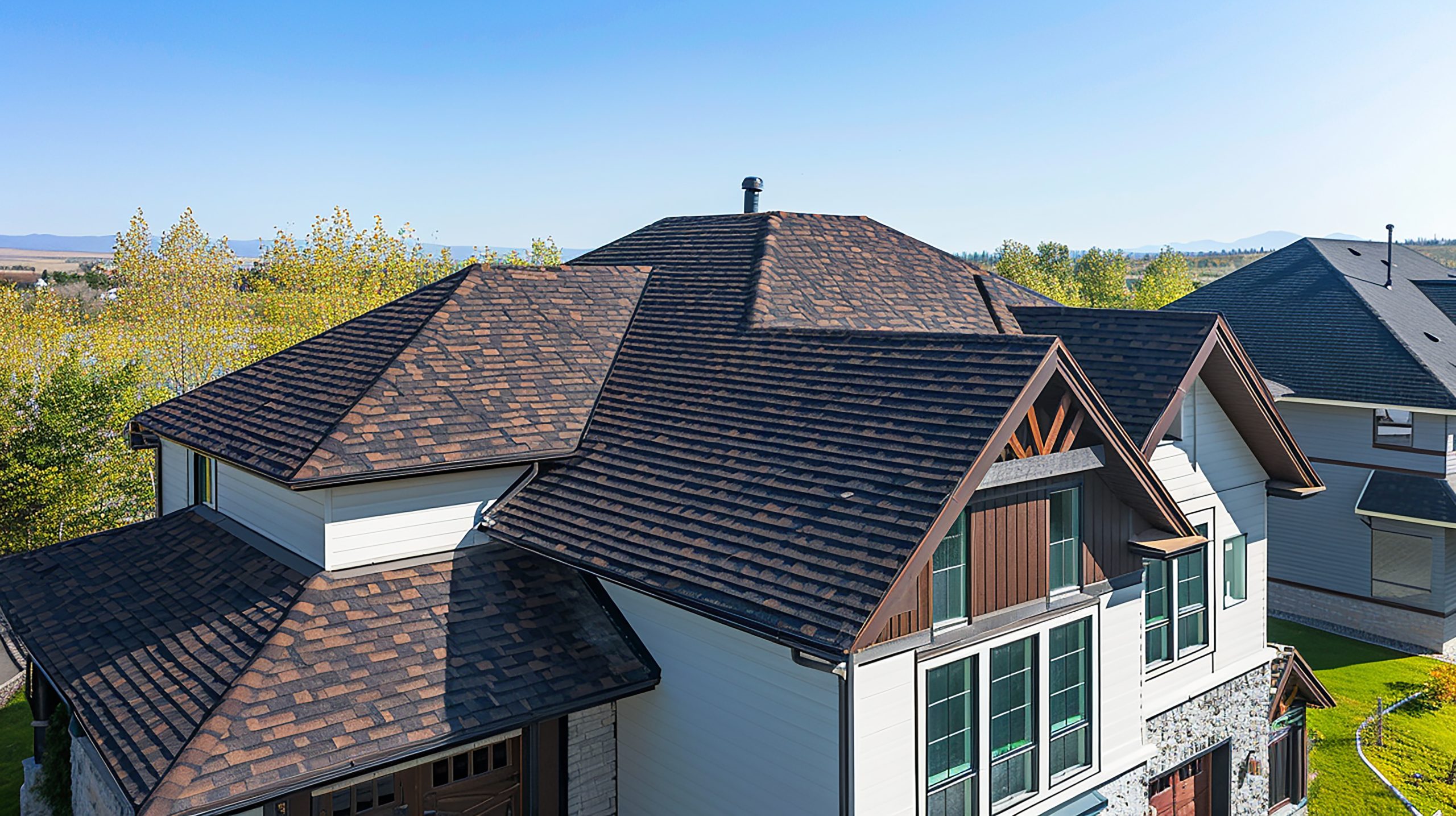 Asphalt shingle roof on a residential home