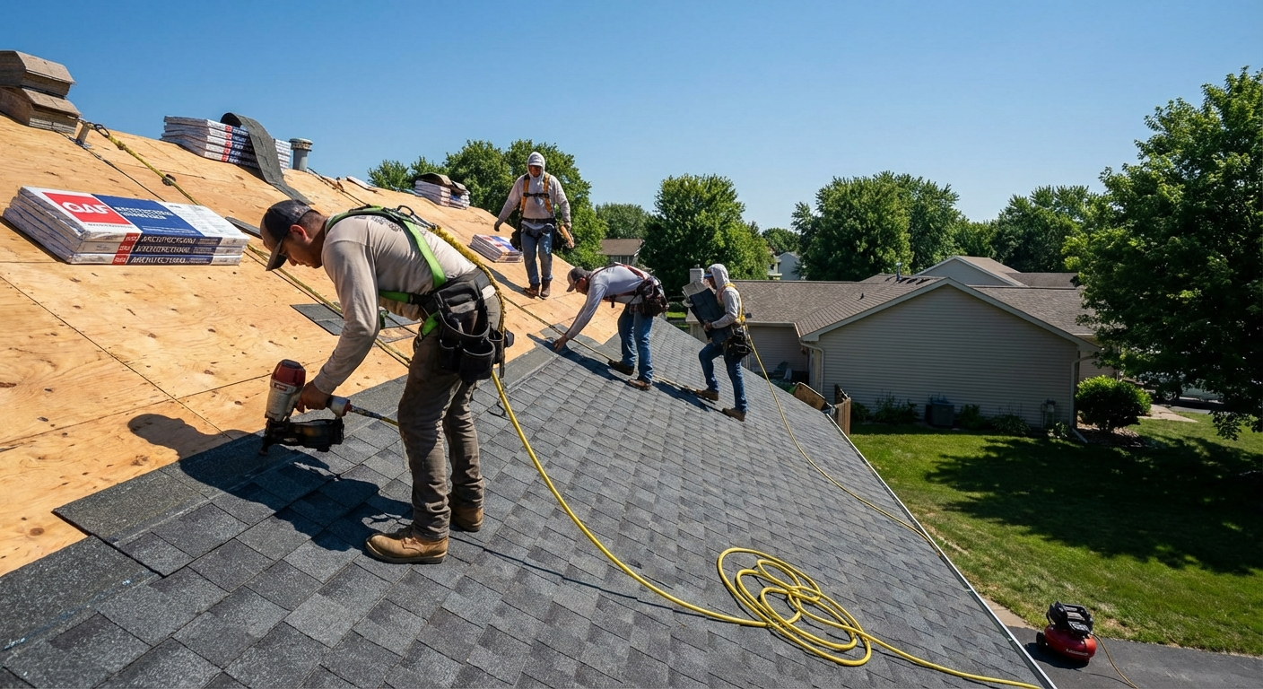 Residential roof in Houston