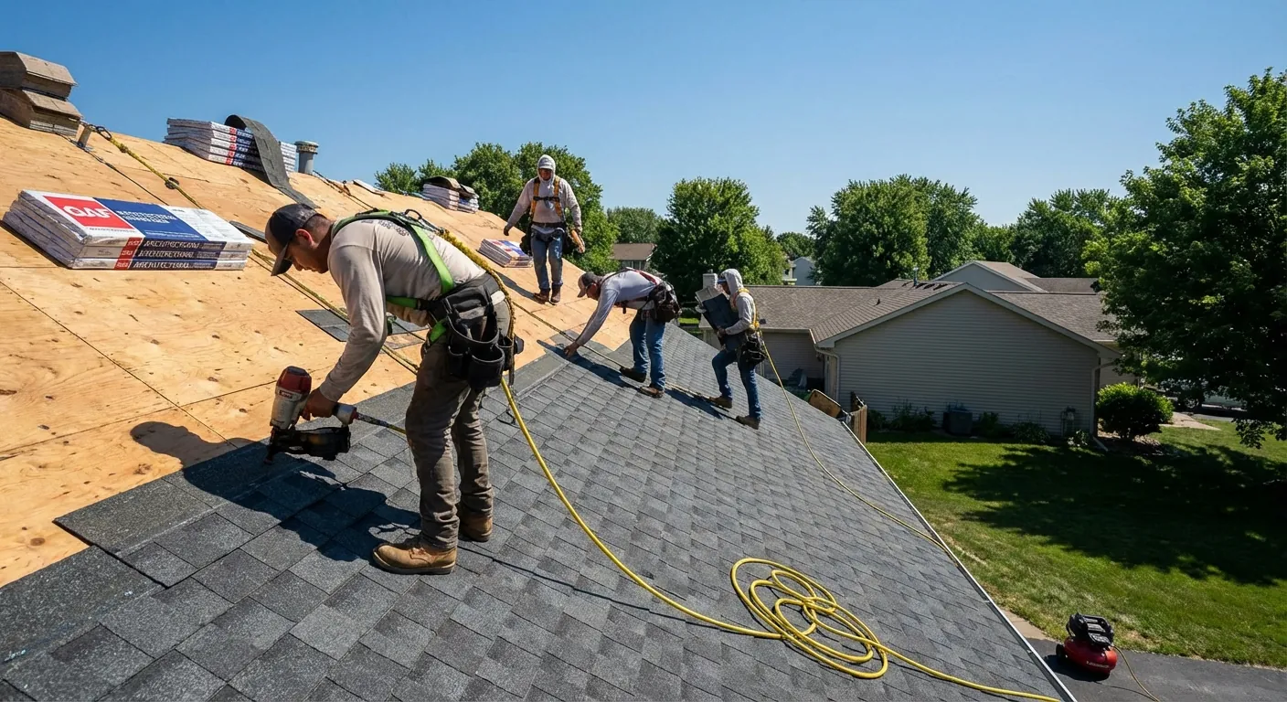Residential roof in Houston